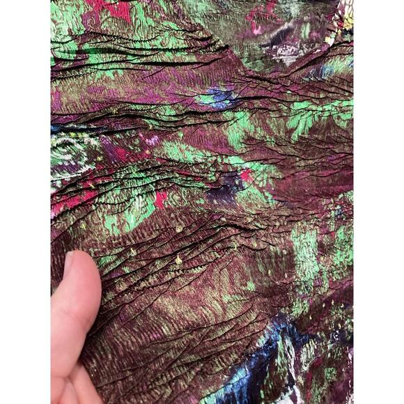 Alberto Makali Women Stretchy Top Size Small Brown Asian Y2K Beaded Forest Fairy - Picture 7 of 9